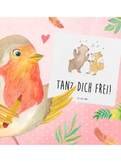 Mr. & Mrs. Panda Sonstige Gutscheine<Gutschein Tanzkurs Freude mit Spruch in Weiß