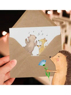 Mr. & Mrs. Panda Sonstige Gutscheine<Gutschein Tanzkurs Freude mit Spruch in Weiß