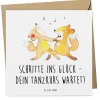 Mr. & Mrs. Panda Sonstige Gutscheine<Gutschein Tanzkurs Glück mit Spruch in Weiß