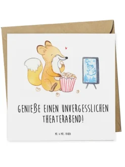 Mr. & Mrs. Panda Sonstige Gutscheine<Gutschein Unvergesslicher Theaterabend mit Spruch in Weiß