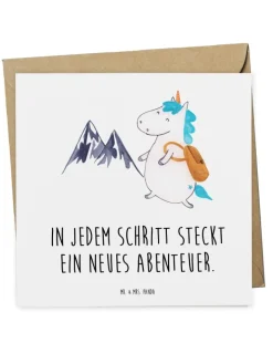 Mr. & Mrs. Panda Sonstige Gutscheine<Gutschein Wanderung Abenteuer mit Spruch in Weiß