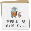 Mr. & Mrs. Panda Sonstige Gutscheine<Gutschein Wanderung Lebensweg mit Spruch in Weiß