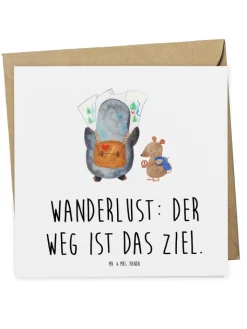 Mr. & Mrs. Panda Sonstige Gutscheine<Gutschein Wanderung Lebensweg mit Spruch in Weiß