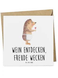 Mr. & Mrs. Panda Sonstige Gutscheine<Gutschein Weinprobe Freude mit Spruch in Weiß