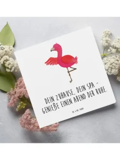 Mr. & Mrs. Panda Sonstige Gutscheine<Gutschein Wellnessabend Zuhause mit Spruch in Weiß