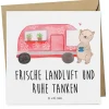 Mr. & Mrs. Panda Sonstige Gutscheine<Gutschein Wochenendtrip auf dem Land mit Spruch in Weiß