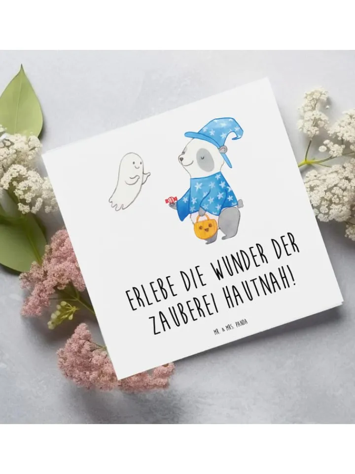 Mr. & Mrs. Panda Sonstige Gutscheine<Gutschein Zaubershow Wunder mit Spruch in Weiß