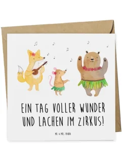 Mr. & Mrs. Panda Sonstige Gutscheine<Gutschein Zirkusbesuch Freude mit Spruch in Weiß