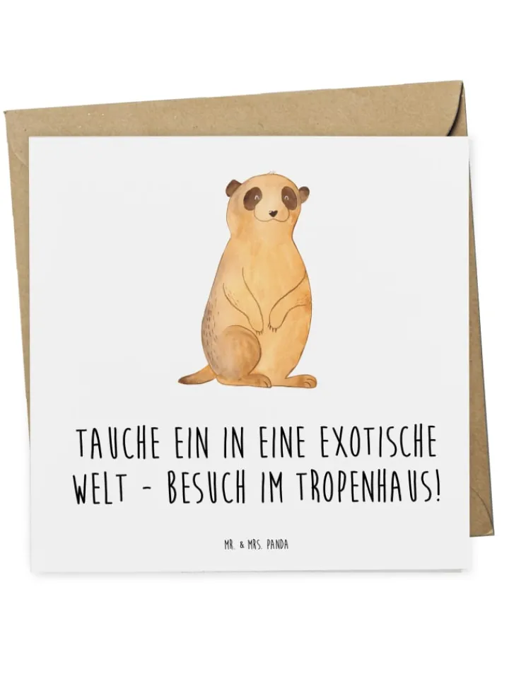Mr. & Mrs. Panda Sonstige Gutscheine<Gutscheinkarte Besuch im Tropenhaus mit Spruch in Weiß