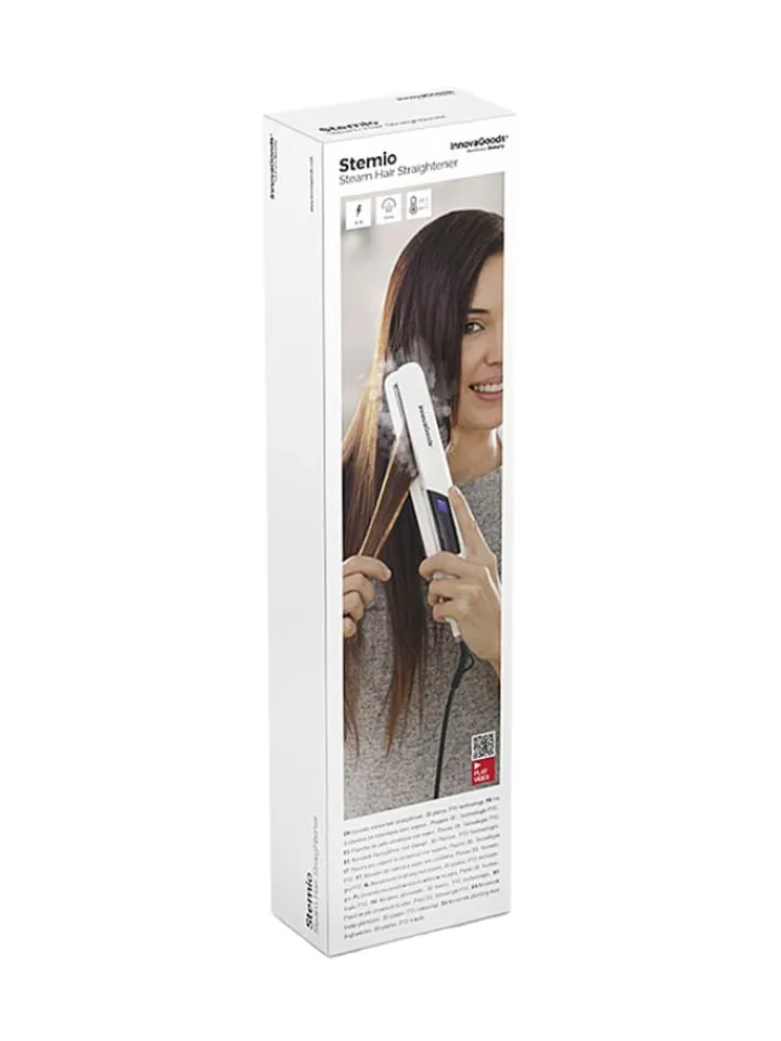 InnovaGoods Pflege & Gesundheit<Haarglätter aus Keramik mit Dampffunktion - (B)29 x (H)3,5 x (T)4 cm