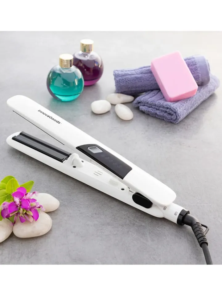 InnovaGoods Pflege & Gesundheit<Haarglätter aus Keramik mit Dampffunktion - (B)29 x (H)3,5 x (T)4 cm