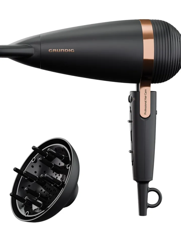 GRUNDIG Pflege & Gesundheit<Haartrockner "NaturaShine" in Schwarz