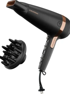 GRUNDIG Pflege & Gesundheit<Haartrockner "NaturaShine" in Schwarz