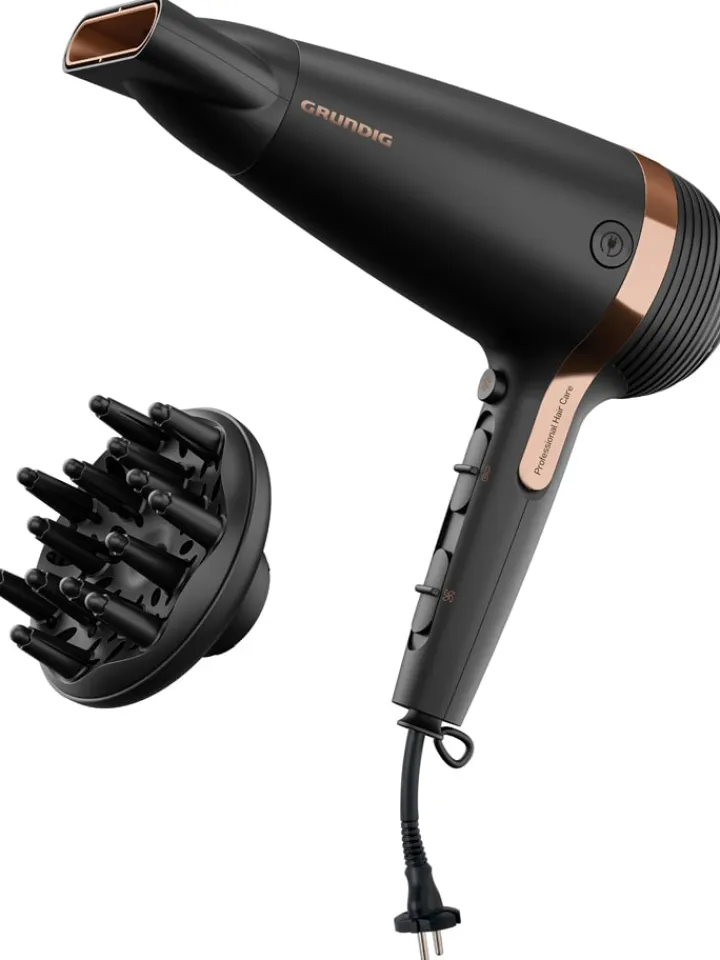 GRUNDIG Pflege & Gesundheit<Haartrockner "NaturaShine" in Schwarz