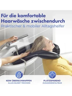 Maximex Technik|Pflege & Gesundheit<Haarwaschhilfe in Schwarz - (B)38 x (H)10 x (T)60 cm
