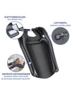 Maximex Technik|Pflege & Gesundheit<Haarwaschhilfe in Schwarz - (B)38 x (H)10 x (T)60 cm