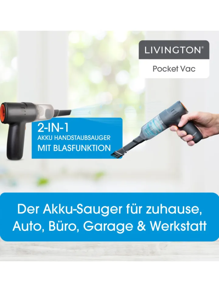 Livington Staubsauger<Handstaubsauger PocketVac in Schwarz