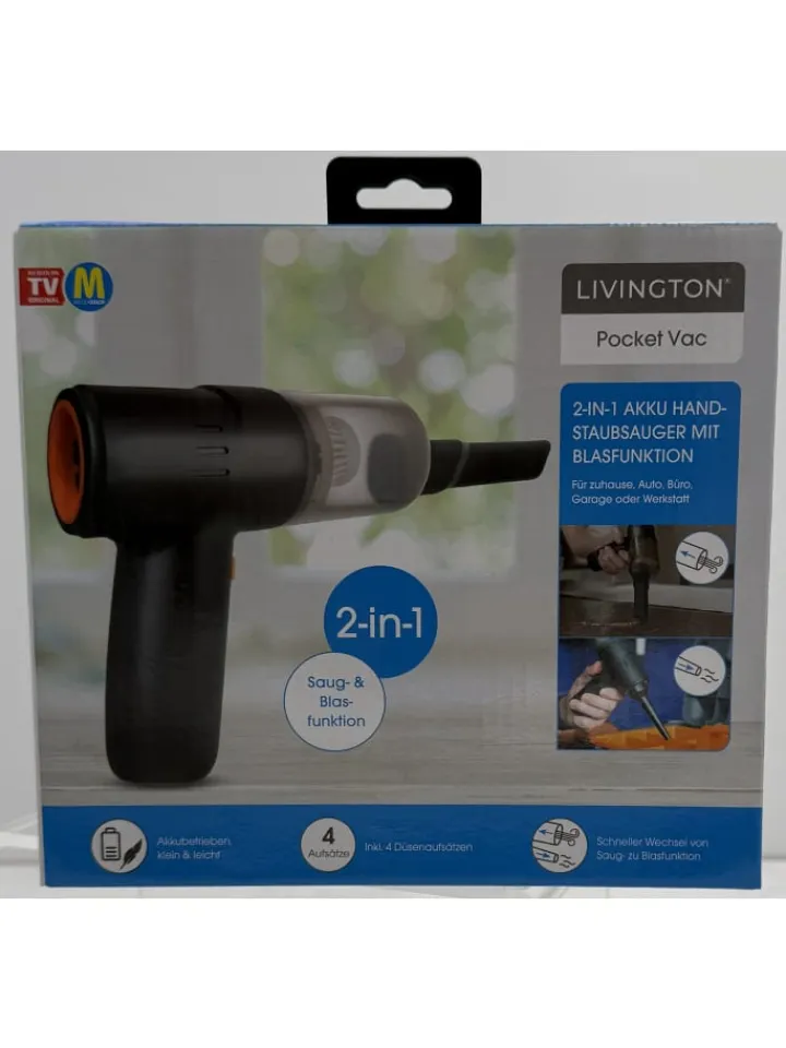 Livington Staubsauger<Handstaubsauger PocketVac in Schwarz