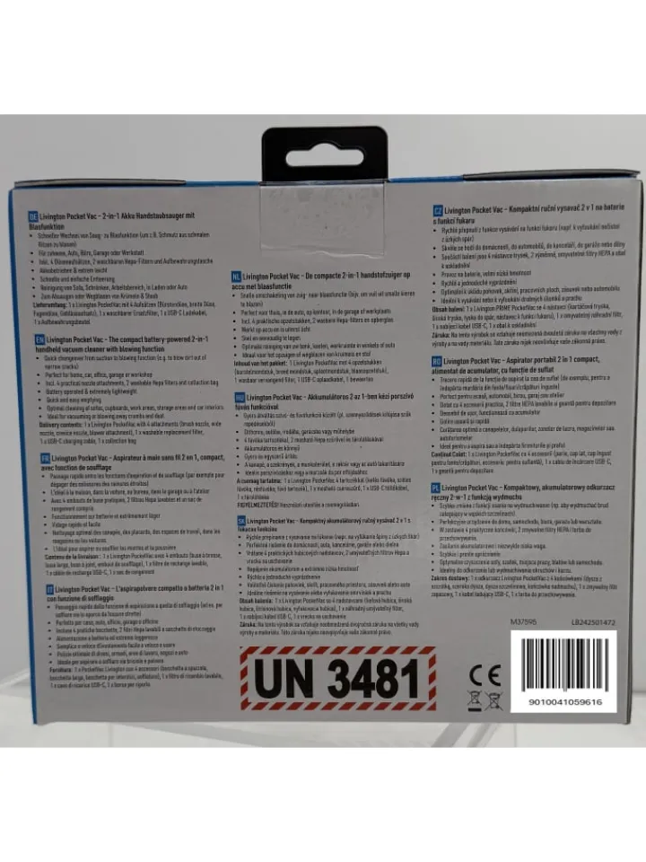 Livington Staubsauger<Handstaubsauger PocketVac in Schwarz