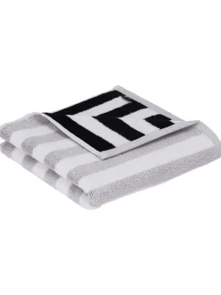 Vossen Badtextilien|Badtextilien<Handtuch "Calango" in Grau/ Schwarz