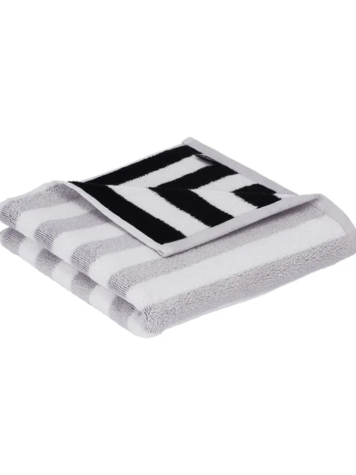 Vossen Badtextilien|Badtextilien<Handtuch "Calango" in Grau/ Schwarz