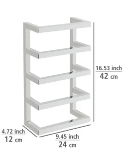 Wenko Badaccessoires<Handtuchregal "Fondiro" in Weiß - (B)24 x (H)42 x (T)12 cm