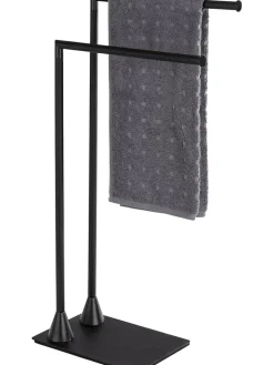 Wenko Badaccessoires<Handtuchständer "Hella" in Schwarz - (B)43,5 x (H)78,5 x (T)20 cm
