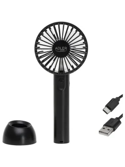 Adler Klima & Haushalt<Hand-Ventilator "AD 7338" in Schwarz