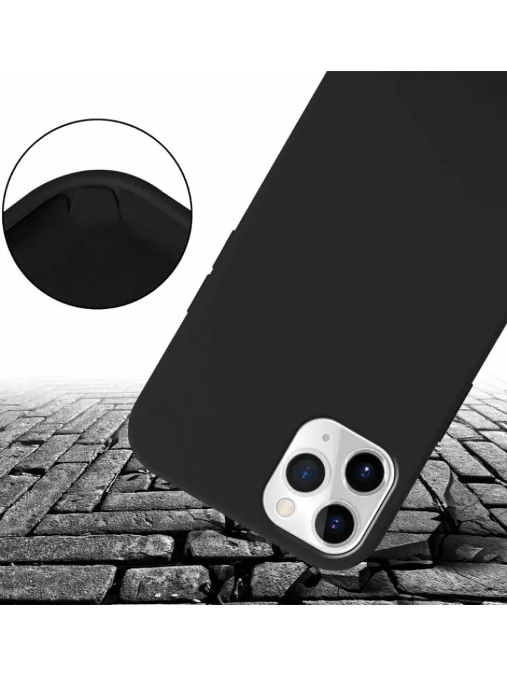 cadorabo Smartphones & Zubehör<Handykette für Apple iPhone 11 PRO MAX Hülle in LIQUID SCHWARZ