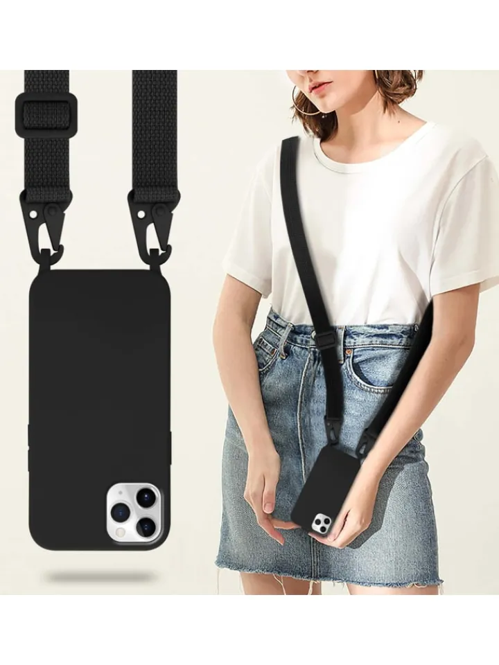 cadorabo Smartphones & Zubehör<Handykette für Apple iPhone 11 PRO MAX Hülle in LIQUID SCHWARZ