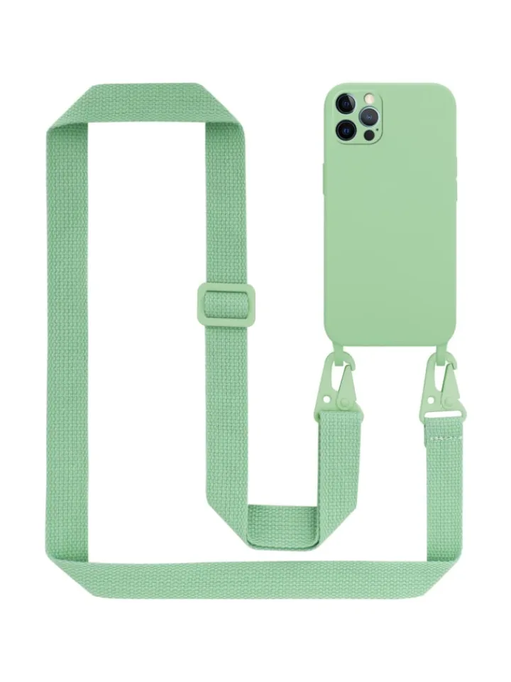 cadorabo Smartphones & Zubehör<Handykette für Apple iPhone 12 / 12 PRO Hülle in LIQUID HELL GRÜN