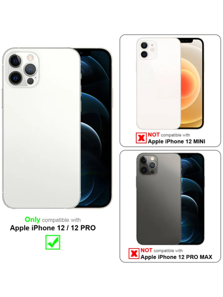 cadorabo Smartphones & Zubehör<Handykette für Apple iPhone 12 / 12 PRO Hülle in LIQUID HELL GRÜN