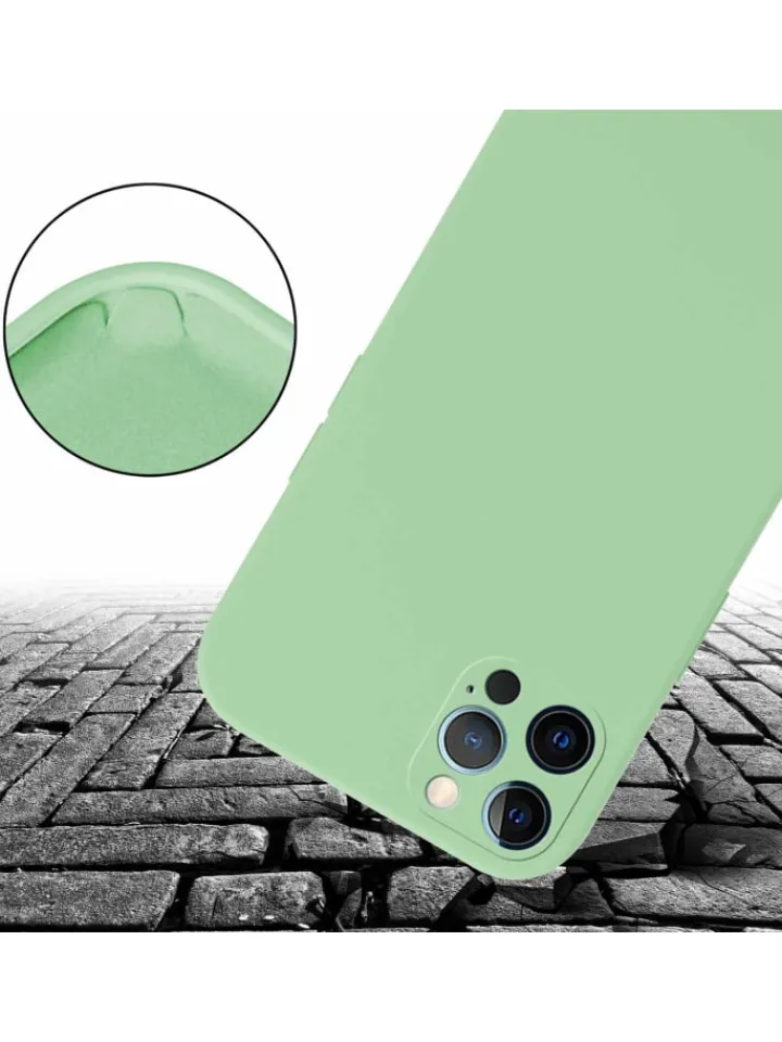 cadorabo Smartphones & Zubehör<Handykette für Apple iPhone 12 / 12 PRO Hülle in LIQUID HELL GRÜN