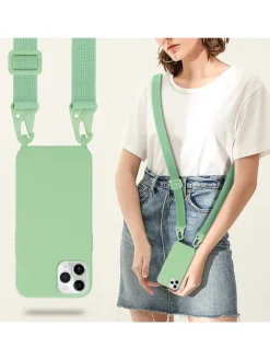 cadorabo Smartphones & Zubehör<Handykette für Apple iPhone 11 PRO MAX Hülle in LIQUID HELL GRÜN