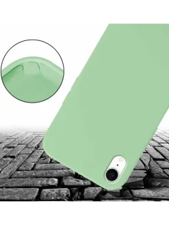 cadorabo Smartphones & Zubehör<Handykette für Apple iPhone XR Hülle in LIQUID HELL GRÜN