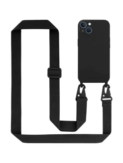 cadorabo Smartphones & Zubehör<Handykette für Apple iPhone 13 Hülle in LIQUID SCHWARZ