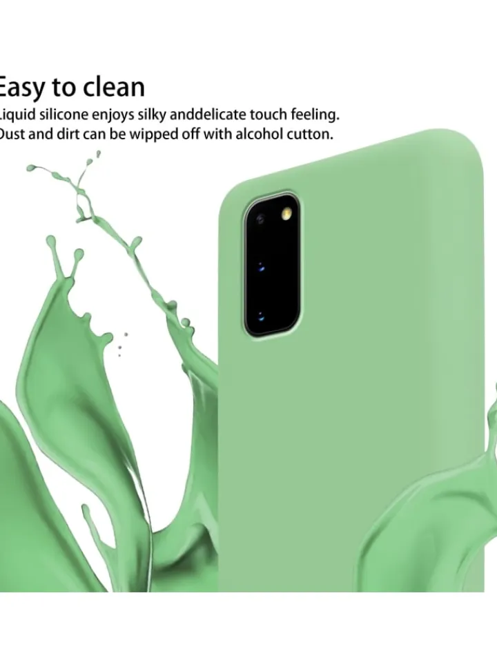 cadorabo Smartphones & Zubehör<Handykette für Samsung Galaxy S20 Hülle in LIQUID HELL GRÜN