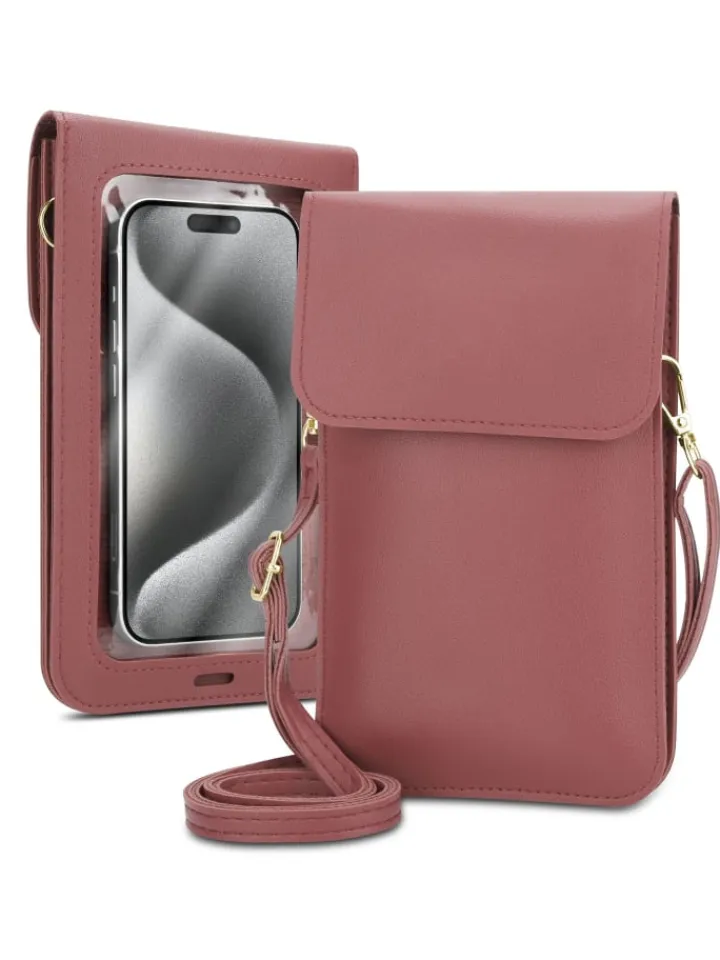 cadorabo Smartphones & Zubehör<Handytasche für Apple iPhone 13 Hülle Umhängetasche in Pink