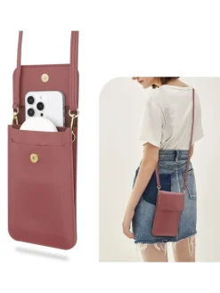 cadorabo Smartphones & Zubehör<Handytasche für Apple iPhone 13 Hülle Umhängetasche in Pink