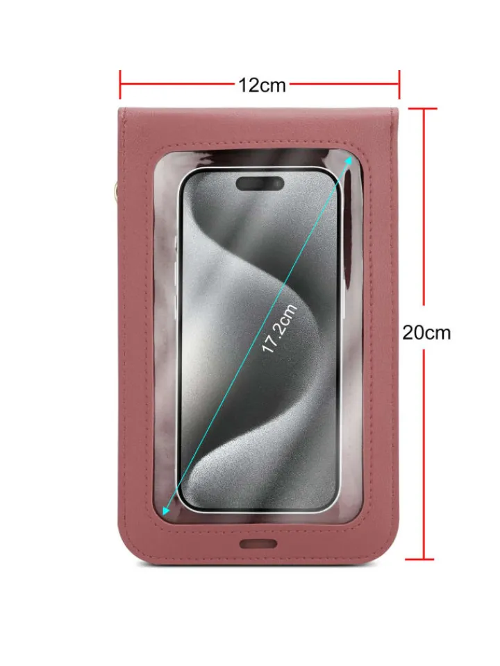 cadorabo Smartphones & Zubehör<Handytasche für Apple iPhone 13 Hülle Umhängetasche in Pink