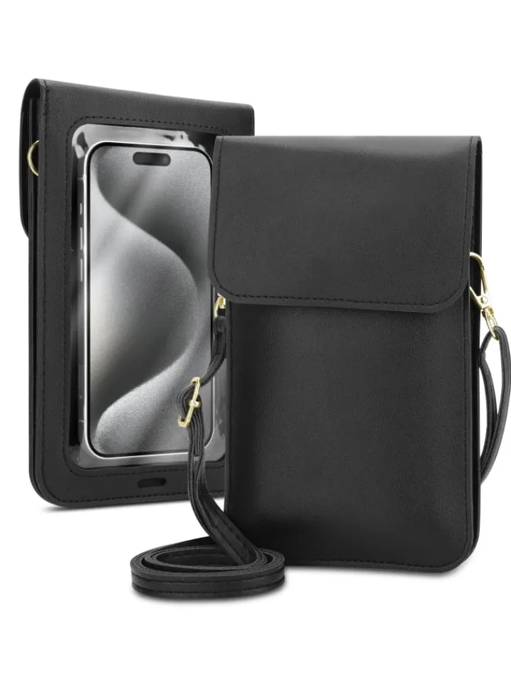 cadorabo Smartphones & Zubehör<Handytasche für Apple iPhone 7 / 7S / 8 Hülle Umhängetasche in Schwarz