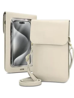cadorabo Smartphones & Zubehör<Handytasche für Apple iPhone 13 MINI Hülle Umhängetasche in Weiss