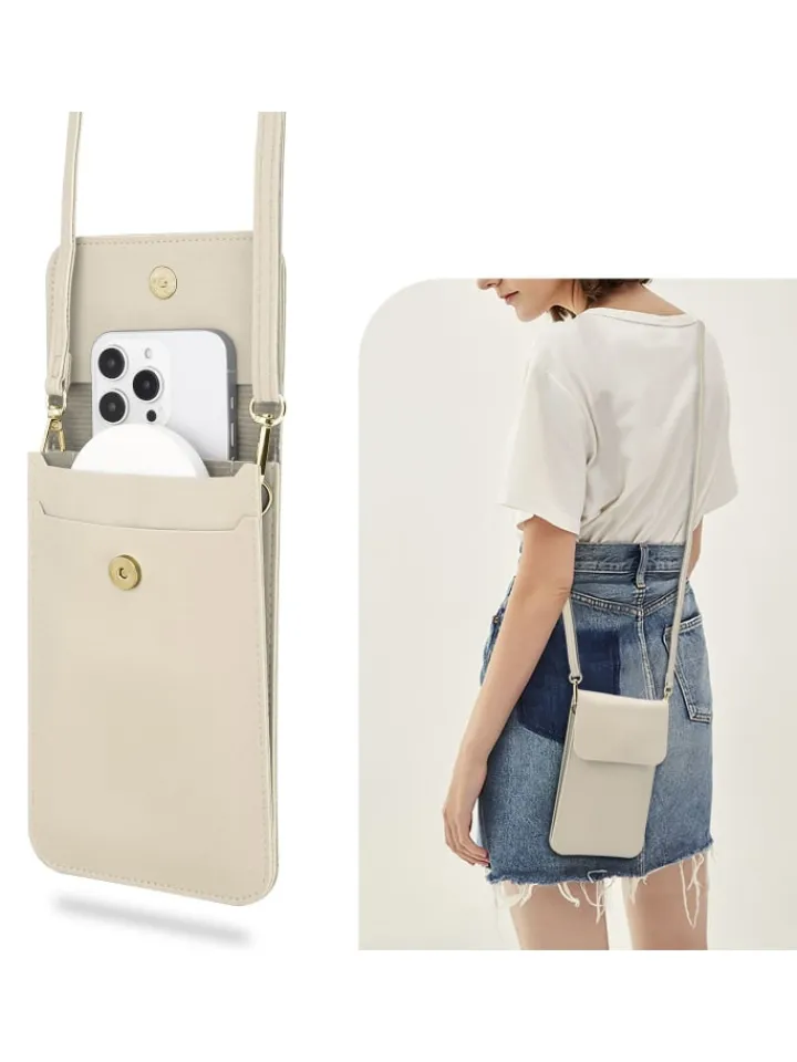 cadorabo Smartphones & Zubehör<Handytasche für Apple iPhone 13 MINI Hülle Umhängetasche in Weiss