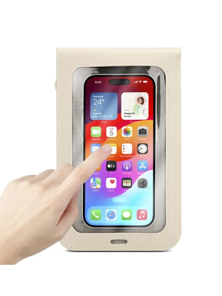 cadorabo Smartphones & Zubehör<Handytasche für Apple iPhone 17 PRO MAX Hülle Umhängetasche in Weiss