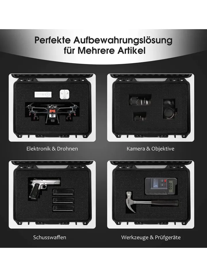 COSTWAY Foto & Video<Hartschalen-Kamerakoffer 22" in Schwarz