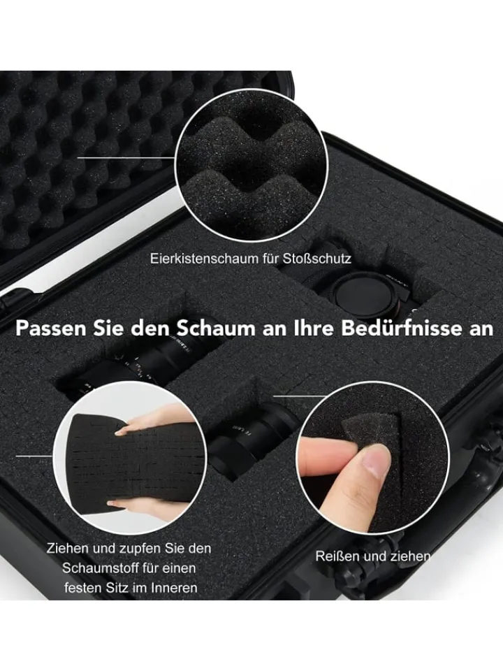 COSTWAY Foto & Video<Hartschalen-Kamerakoffer 22" in Schwarz