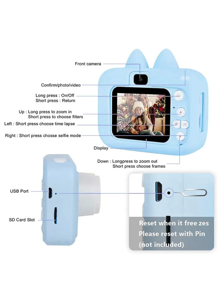SmartCase Foto & Video<HD-Fotokamera in Hellblau