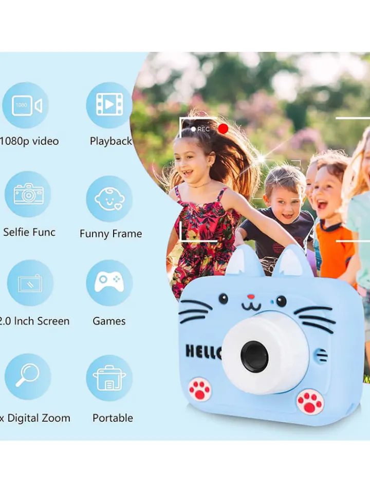 SmartCase Foto & Video<HD-Fotokamera in Hellblau