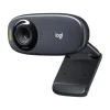 Logitech Foto & Video<HD-Webcam 1280 x 720 Pixel mit Standfuß und Klemm-Halterung in Schwarz