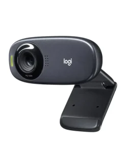 Logitech Foto & Video<HD-Webcam 1280 x 720 Pixel mit Standfuß und Klemm-Halterung in Schwarz
